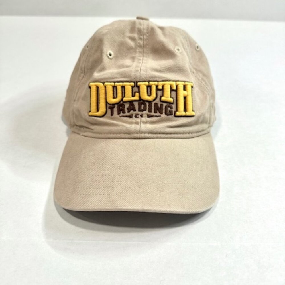 Duluth Trading Co. Unisex Baseball Cap Logo Tan Adjustable Strap Buckle M/L